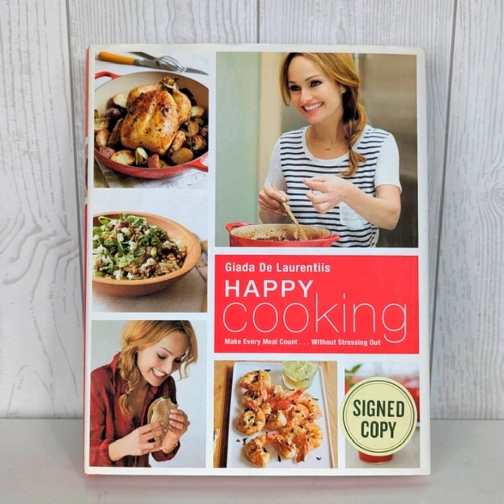 Happy Cooking Cookbook by Giada De Laurentiis Signed Copy Hard Cover